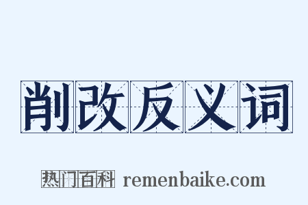 削改反义词是什么意思的图片